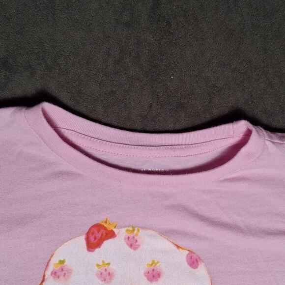 Strawberry Shortcake & Custard Light Pink Girls Shirt Size XS - Picture 3 of 5